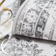 thumbnail image 3 of Alfombra jinchan, 91 x 244 cm, antideslizante, pelo bajo, estampado floral gris, 3 of 6