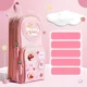 thumbnail image 1 of Kawaii Portable schoolbag Pencil Cases Capacity Canvas Pencil Bag Pouch Holder Box for Girls Student Stationery School Supplies, 1 of 3