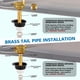 thumbnail image 4 of Kit de desagüe para bañera exenta Noarixa de PVC y latón, 4 of 7