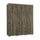 thumbnail image 1 of Closet 4 Puertas Café Oscuro Y Blanco 179x150x49,3 Cm, 1 of 3