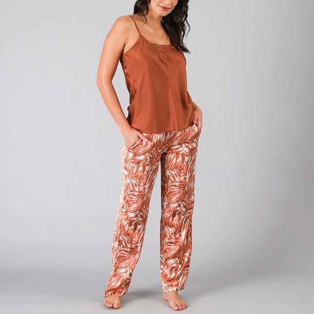 Set Pabilo + Pantalon Satin Print Flores Mujer 33825-245