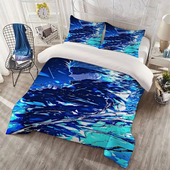 3pcs Satoru Blue Energy Dynamic Illustration Print Set
