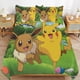 thumbnail image 2 of Comforter Set Queen Size Pokmon - Pikachu & Eevee Set with 2 Pillowcases for All SeasonsBedding Set 3pcs for Kids Boys Girls Bedroom Decor Bed Sheets, 2 of 5