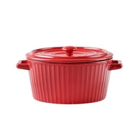 Fuente De Cerámica Para Horno Cacerola Olla Roja Simplit