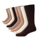 thumbnail image 1 of Calcetines de vestir para hombre Tommy Hilfiger, 8 pares, marrón multicolor, talla 7-12, 1 of 7