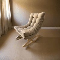 Muebles New - Silla Mecedora Coquette Beige Lino