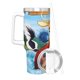 thumbnail image 3 of Temporada de Caza Vaso aislado de acero inoxidable con asa, diseño temático, regalo para familia, amigos y fans; incluye pajita y encaja en el portavasos estándar, 40 oz, 3 of 6