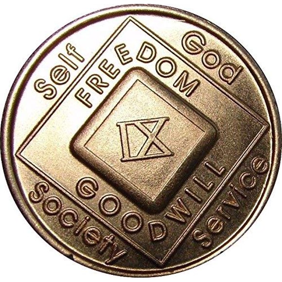 Collar Narcotics Anonymous Medalla de 9 Años 34 mm