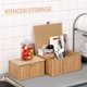 thumbnail image 4 of Juego De Cajas De Almacenamiento Con Forro Tejido Decorativo De Bambú, 4 of 9