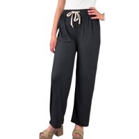 Likeshop - Pantalon Palazzo Acanalado Mujer Cintura Elasticada Verano Colores 369