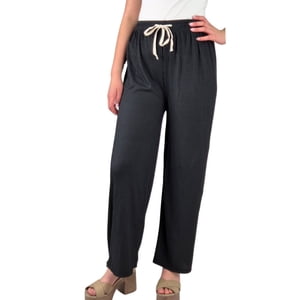 Likeshop - Pantalon Palazzo Acanalado Mujer Cintura Elasticada Verano Colores 369