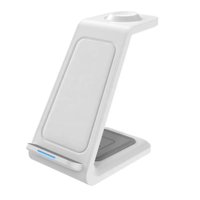 Genérico - Estación Carga Inalámbrica 3 En 1 De Carga Rápida - Blanco