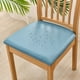 thumbnail image 1 of Xiao Hua Funda de Silla de Comedor de Cuero Azul Claro -2 Piezas, Funda de Silla Impermeable de Talla Única, Base Elástica Antideslizante, Adecuada para Uso Diario en Comedor y Restaurante, Tamaño, 1 of 5