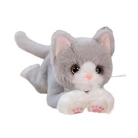 Magideal - Gato De Felpa Para Niños, Muñeca De Gato Abrazado, Decoración De La Habitación De Los Niños, Gato De Dibujos Animados, Juguete De Peluche Para Adolesc Gris
