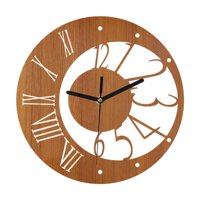 Magideal - Reloj De Pared Nórdico Decorativo, Creativo, Fácil De Leer, Para Colgar En La Pared, Sin , Para Dormitorio, Habitación Infantil, Guardería, Casa Madera