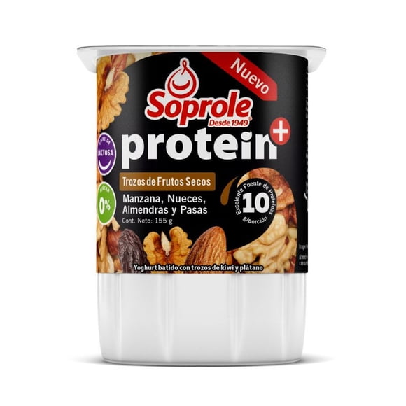Yoghurt Protein con Trozos Frutos Secos Pote, 155 g