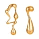 thumbnail image 2 of Pendientes Asimétricos Con Forma De Gota De Agua, Ligeros Para Ceremonia, Acción De Gracias, Playa, Dorado, 2 of 5