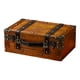 thumbnail image 1 of Old Fashioned Caja De Almacenamiento Madera Maleta Elegante Multiusos Con Tapa Con Bisagras 30x19,5x11,2 Cm, 1 of 5