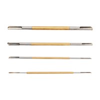 Magideal - 4 Piezas De Herramientas De Cerámica, Punzón De Cerámica De Doble Cabezal, Portátil, Con Mangos Lisos, Decoración, Ranurado, Escultura Para El Hogar,