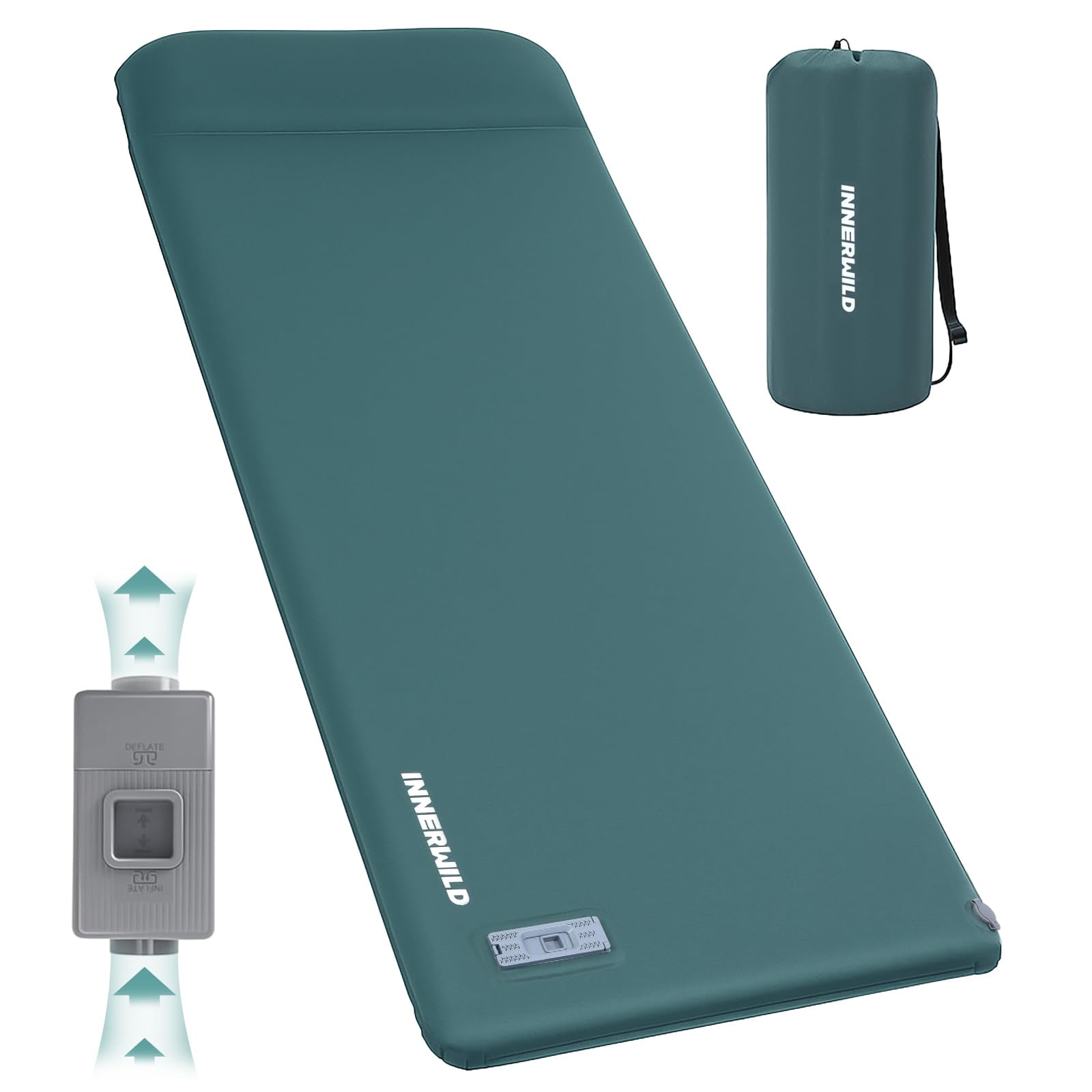 Colchón Inflable Innerwild Autoinflable Con Almohada Y Bomba 8 Cm