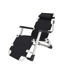 Estilodomus - Silla Reposera Plegable Reforzada Playa Camping Terraza Negro A Rayas