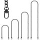 thumbnail image 1 of Cadena para bolso RAPUDA 39 cm/60 cm/80 cm/120 cm negro, paquete de 4, 1 of 7