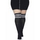 thumbnail image 5 of Calcetines hasta la rodilla Leg Avenue Athletic negro/blanco 1X, 5 of 6