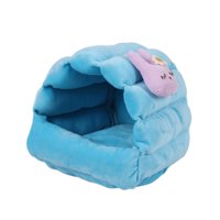 Magideal - Cama Para Hámster, Nido Para Dormir Para Hámster, Hábitats Lavables Gruesos Encantadores, Cama Para Animales Pequeños Para Ratas, Mini Erizos, Hámster Azul