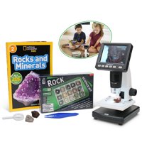 Microscopio Amscope Iqcrew Lcd De Primera Calidad Para Niños Con Kit De Actividades