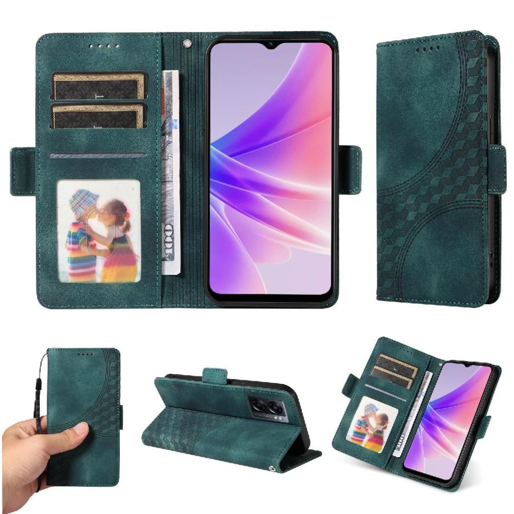 Carcasa Foxdock Oppo A77 5g De Cuero Pu, Diseño Acolchado Clásico, Protección Contra Caídas Y Rayones