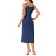 thumbnail image 3 of INSPIRE CHIC Vestido de Noche de Mujer de Rayón Suave sin Mangas con Tirantes Finos y Cuello Redondo para Primavera Verano en Azul Marino, 3 of 6