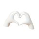thumbnail image 2 of Estatua De Gesto De Mano, Artesanía, Escultura De Mano De Corazón Para Repisa, Escritorio, Dormitorio, Blanco, 2 of 5