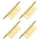 thumbnail image 1 of Uxcell 4 piezas de bisagra de metal sin mortaja para puertas de gabinetes, herrajes para muebles, armario, ventana, dorado, 1 of 5