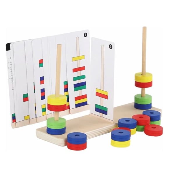 Juego de Mesa Torres con fichas imantadas con Tarjetas de Patrones