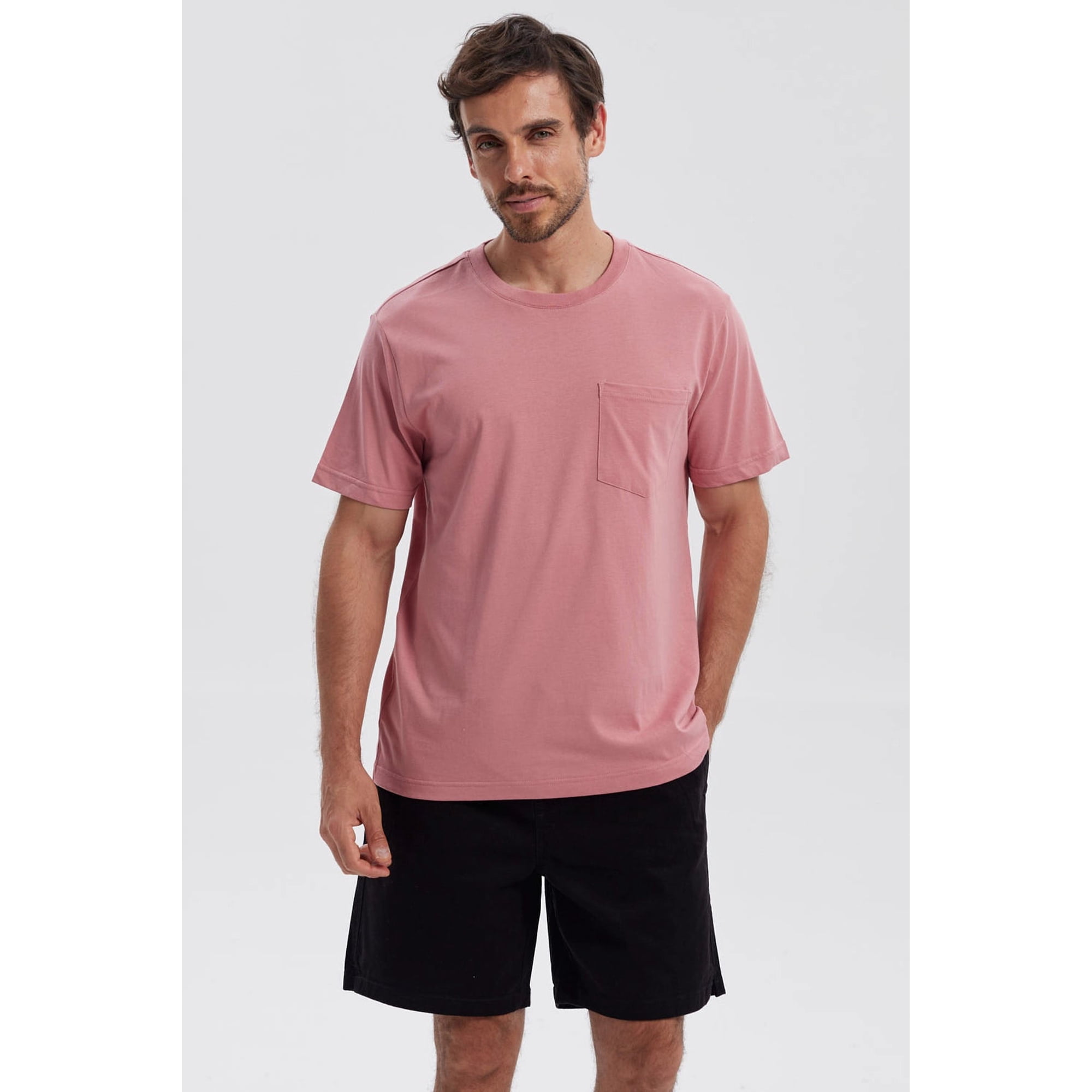 Fashionspark - Polera Hombre Básica Con Bolsillo Sandía