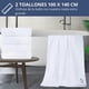 thumbnail image 2 of Set De 2 Toallas Grande De Baño Toallon 100 X 140 Cm Microfibra Blanco, 2 of 8