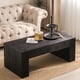 thumbnail image 3 of Modern Black Solid Wood Coffee Table, 49in Rectangular Coffee Table for Living Room, Farmhouse & Contemporary Decor, 3 of 3