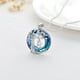 thumbnail image 3 of Collar HESHPAWS Tree of Life con Letra Inicial y Cristal Azul Dorado, 3 of 3