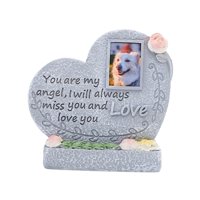 Ioensy - Monumento Conmemorativo Para Mascotas, Lápida Conmemorativa De Resina Para Gatos Para Porche Exterior, Corazón De Ángel
