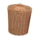 thumbnail image 4 of Cestas De Almacenamiento Contenedor Redondo Tejido A Mano Con Tapa Para Patio Decoración Del Hogar Pan 23.5x28.5cm, 4 of 5