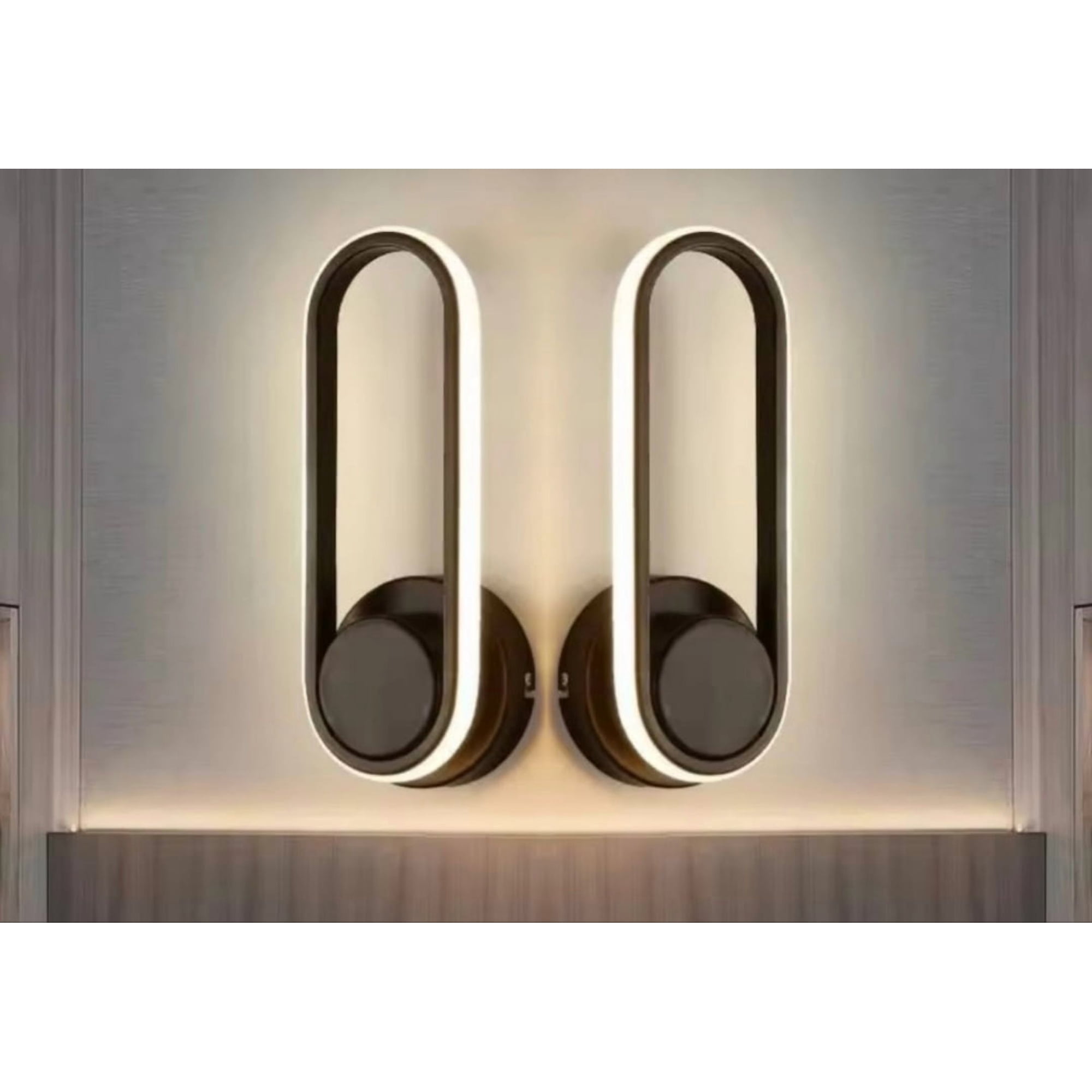 Artihogar - Pack 2 Lamparas Aplique Pared Led 3 Tonos 24 W Giratoria