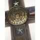 thumbnail image 3 of Wall Cross Polly House 12 del Ejército de los Estados Unidos con bandera y estrellas, 3 of 6