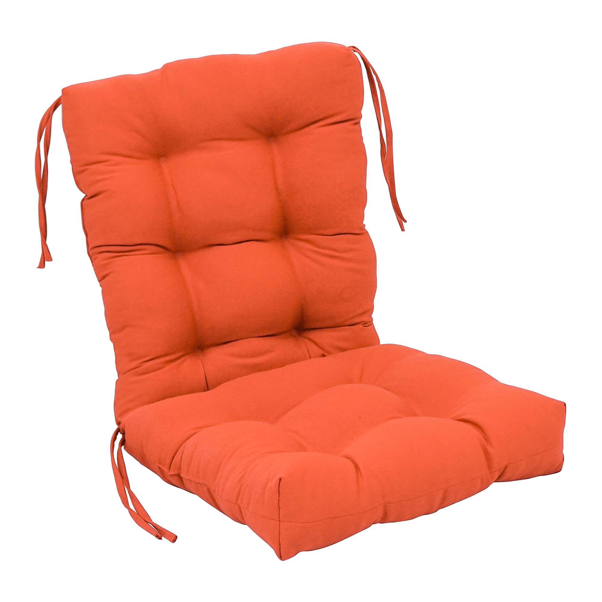 Cojín Para Silla Blazing Needles, Sarga, Con Mechones, Color Mandarina, 45 X 97 Cm