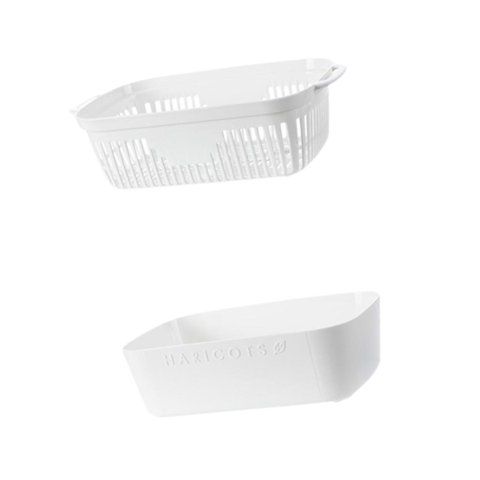 Ioensy - Bandeja De Brotes, Cesta Blanca, Práctico Plato De Brotes Para Jardín, Cocina Interior