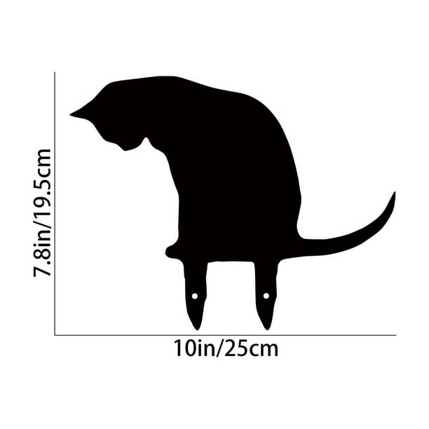 1pc Cute Cat Family Garden Stakes - Decorative Silhouette Animal Outdoor Statues for Cat Lovers - Perfect for Yard, Garden, and Halloween Decorations