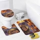thumbnail image 4 of Jefe en pañales niña blanca-theme 4-Piece Shower Curtain Set with Rugs, Waterproof Bathroom Decor Set Includes Bath Mat, U-Shaped Rug, Toilet Lid Cover and Curtain with Hooks, 4 of 6