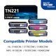 thumbnail image 2 of Cartuchos de tóner GORLENKE TN221 5 colores alta capacidad - paquete de 5, 2 of 6