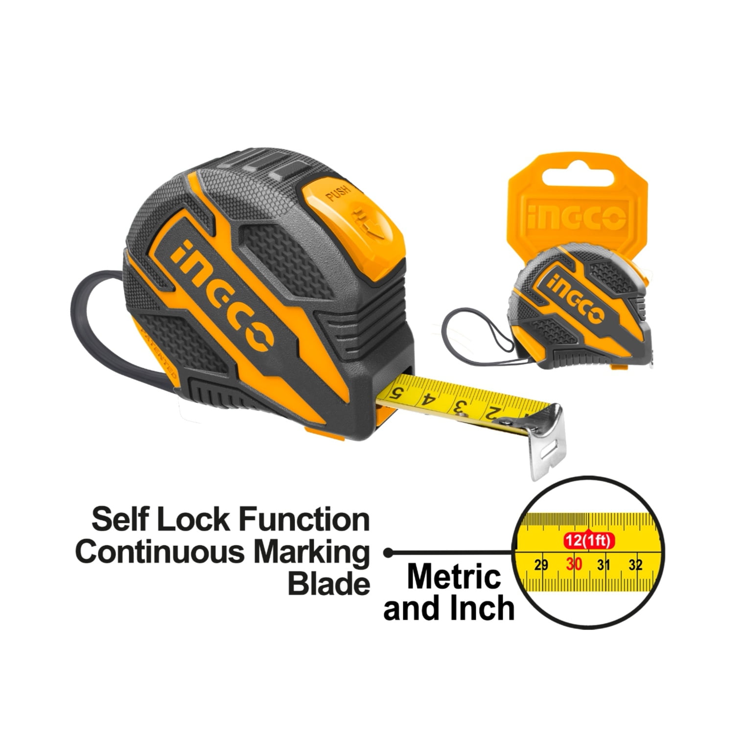 Huincha De Medir Ingco 5 M X 19 Mm Cinta Métrica Hsmt08519