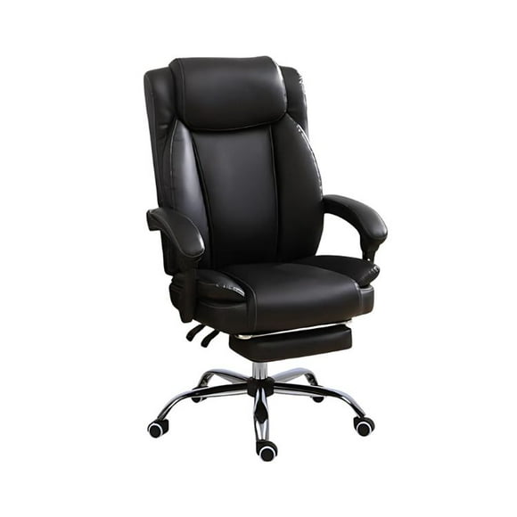 Silla PC de Cuero Boss para Oficina Con Reposapies Estilo Osaka