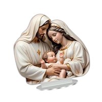 Magideal - Adorno De Mesa Con Escena De La Natividad De Navidad, Figura Acrílica Plana 2D De 22,7 X 22,5 Cm, Colección Decorativa Versátil Con Soporte